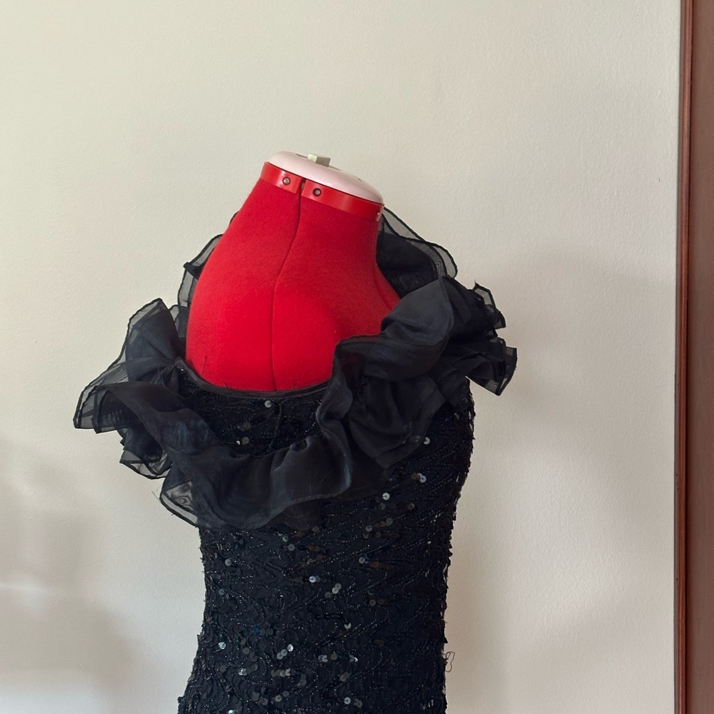 Rampage Black Strapless Dress with Sequins - Picture 9 of 9